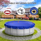 Keten 24FT Pool Covers for Above Ground Pools,【2024 Upgrade】 Round Winter Pool Cover, 4FT Overlap Extra Thick Durable, Keeps Out Debris, Swimming Pool Cover with Winch and Cable