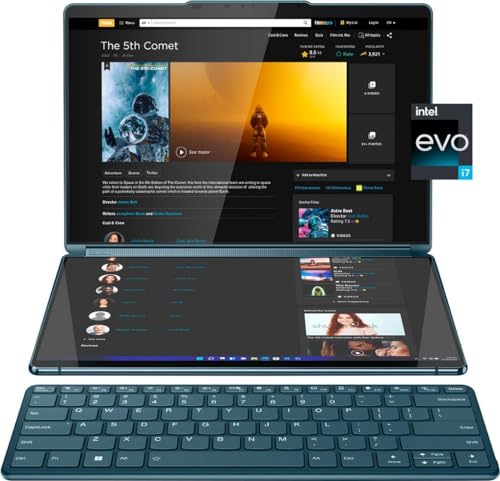 Lenovo Yoga Book 9i 2-in-1 13.3" 2.8K Dual Screen OLED Touch Laptop - Intel Core i7-1355U with 16GB Memory - 1TB SSD - Tidal Teal - US Version