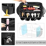 HODRANT Detailing Bag with Polisher Carry Bag, Large Detail Bag Car Care Box for Auto Detailing Supplies, Car Wash Caddy & Trunk Organizer for Buffer Bottle Towel & Cleaning Kit, Black, Patent Design