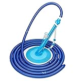 Automatic Pool Vacuum Cleaner with 10 Replacement Hoses, Generic Pool Cleaner Quiet Cleaning Side Climbing Sweeper for Cleaning Pools, Floors, Walls, Steps, Pump Required and Excluded