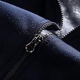 MANTORS Men's Tracksuit Winter Soft Hooded Fleece Sweatsuits Warm Pullover Coats 2 Pieces Outfits Set D76 Black L