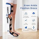 GZYLCH Adjustable Knee Joint Fixed Brace Full Leg Brace Knee Support Lmmobilizer Breathable Thigh Knee Ankle Foot Supports Orthosis Soft and Breathable Helps to Improve Balance Leg Stre,Left+right leg