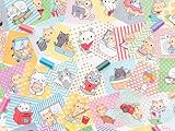 Lalikul Fabrics Cats. Cotton Charm Packs, Fat Quarters Bundles, 42 Different Motifs. Ideal for Quilts, Sewing, Blankets, and I Spy Games for Kids, 5" x 5" Squares.