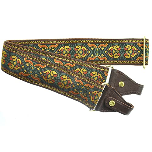 Souldier BJC0251NM05WB - Handmade Fabric Banjo Strap, 2 Inches Wide and Adjustable from 33" to 60" Made in the USA, Braveheart
