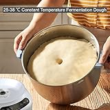 Joydeem Electric Dough Maker with Ferment Function, Microcomputer Timing, Face-up Touch Panel, 6.6Qt, 304 Stainless Steel, JD-HMJ7L