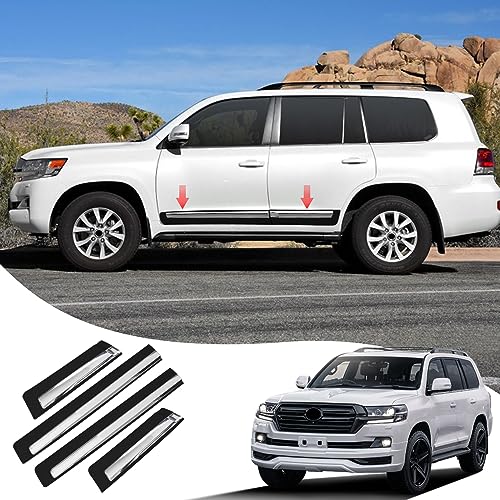 for Land Cruiser 200 2008-2021 Side Door Body Anti-Scratch Strip Accessories LC200 Body Trim Appearance Modification (LC200 Black)