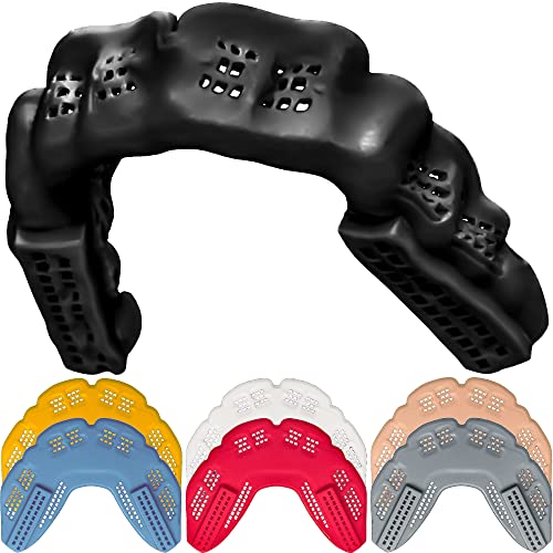 Bulletproof: World’s Thinnest Most Breathable Mouthguard is 3X Stronger! MMA Football Hockey Rugby Basketball Lacrosse BJJ Boxing Sports Mouth Guard Grinding Teeth. Men Women Adult Youth Kids Braces