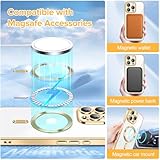 Hython Magnetic Clear for iPhone 16 Pro Case with Camera Lens Protector [Compatible with MagSafe] Luxury Plating Edge Slim Soft TPU Cover Protective Phone Case for iPhone 16 Pro 6.3", Gold