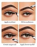 EIGSHOW Eyeliner Brush Gel Eyeliner Makeup Brush for Precise Eye Liner Eyebrow Eyelid Ultra Thin with Curved Bristle (E865 2Pieces)