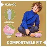 Hurley Camby Kids Slip On Canvas Sneakers – Low Cut Skateboarding Shoes for Kids, Running, Walking, Breathable Sports Shoes for Boys and Girls, Pink