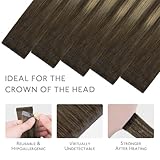 WENNALIFE Invisi Edge Tape in Hair Extensions Human Hair, 18 Inch 50g 20pcs Balayage Chocolate Brown to Caramel Blonde Invisible Luxury Remy Hair Extensions Natural Seamless Injected Tape Ins Straight