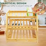 MinBoo Bamboo Can Rack Organizer, 3 Tier Stackable Can Storage Dispenser, for Food Storage,Canned Goods Organizer for Kitchen Cabinets or Pantry,Storage for 36 Cans