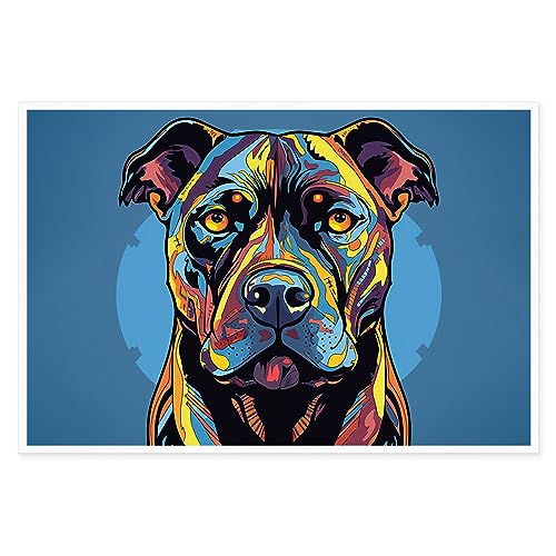 Abstract Bulldog Canvas Painting Modern Abstract Wall Art Watercolor Animal Posters and Prints Wall Decor Large Unframe Wall Artwork Home Decor Office Kitchen Wall Decoration for Home Classroom Office