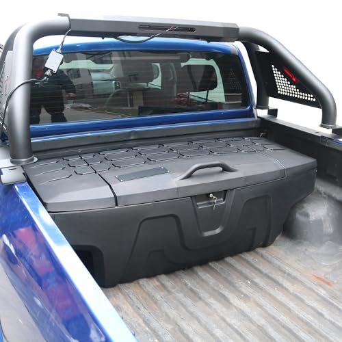 KEHOSX Truck Bed ABS Tool Box Compatible for Toyota Tunra/Tacoma,Chevy Colorado/Silverado,GMC S-10/Sonoma/Sierra,Ford Ranger/F-150/F-250/F-350,Dodge Ram,Jeep Gladiator,Large Storage Space