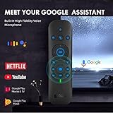 Bluetooth Voice Remote with Keyboard, Air Mouse, Backlit, Rechargeable, 2.4G WiFi/BT5.0 Dual Mode, IR Learning - Compatible with Nvidia Shield, PC, Projector, Android TV Box, HTPC(G60S Pro)