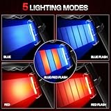 Bike Tail Light Powerful 110 Lumens - Bicycle Light 5 Modes Red/Blue, Waterproof IP64, Rechargeable USB-C, Quick Release Brackets for Saddle & Seatpost, DON PEREGRINO B2 Rear Bike Light