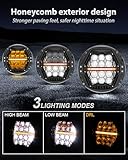 DOT Approved 1000% Bright 120W 7'' Motorcycles LED Headlight with Amber Turn Signal Compatible with Road King Road Glide Street Glide Electra Glide Ultra Limited Trike Heritage Softail Fat Boy Yamaha