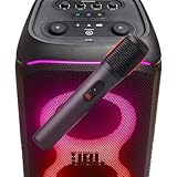 JBL PartyBox Wireless Mic - 2X Digital Wireless Microphones, Rechargeable Battery (20hrs - 700mAh), Clear Voice, Crisp Sound, Stable 2.4GHz Connection, Compatible with All PartyBox Speakers (Black)