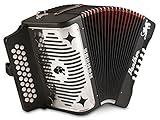 Hohner Panther Diatonic Accordion - Keys G/C/F Bundle with Hard Case and Austin Bazaar Polishing Cloth