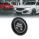 X AUTOHAUX Car Start Stop Switch Button Cover with Ring Kit for Cadillac XTS XT5 CT6 Black