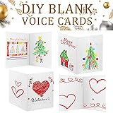 8 Pcs Voice Recordable Greeting Card 30 Seconds Talking DIY Greeting Card, Record and Send Your own Custom Voice Message, Music or Sound Effects