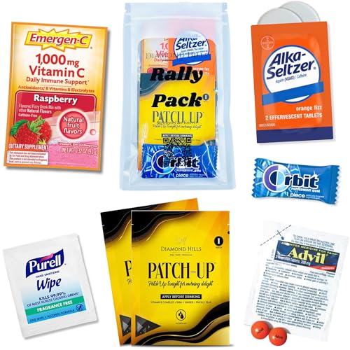 Diamond Hills Adult Party Kit Supplies in Bag, Bachelor and Bachelorette Party Favors, Bridesmaid Gifts, Emergency, Rally Pack, 4pk