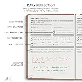 PRODUCTIVITY STORE Best Daily Journal for Men & Women for Mindfulness | Gratitude Journal, Manifestation Journal, Self-Care Journal & Daily Journal with Prompts (Brown)