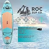 Roc Inflatable Stand Up Paddle Boards 10 ft 6 in with Premium SUP Paddle Board Accessories, Wide Stable Design, Non-Slip Comfort Deck for Youth & Adults (Cloud)