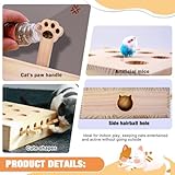 Xanadued Interactive Wooden Cat Toy, Solid Wood Toys for Indoor Cats Kitten Catch Mice Game, Cat Scratcher and Toy, Cat Interactive Toys, Cat Toy for All Ages Cats