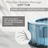 INTEX 28427EH PureSpa Bubble Massage Spa Set Outdoor Inflatable Portable Hot Tub, Includes Energy Efficient Spa Cover, Saltwater System Ready, 6 Person, 85in x 28in