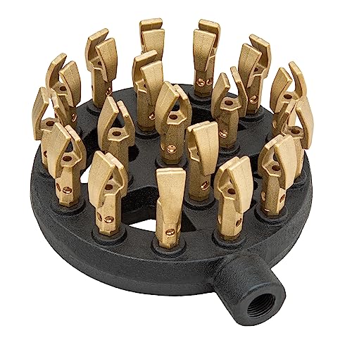 GSW Chinese Wok Range 18 Duck Mouth Shape Copper Tips Jet Burner, Cast Iron Body, Liquid Propane, WR-JBD18LP (18 Tips LP)