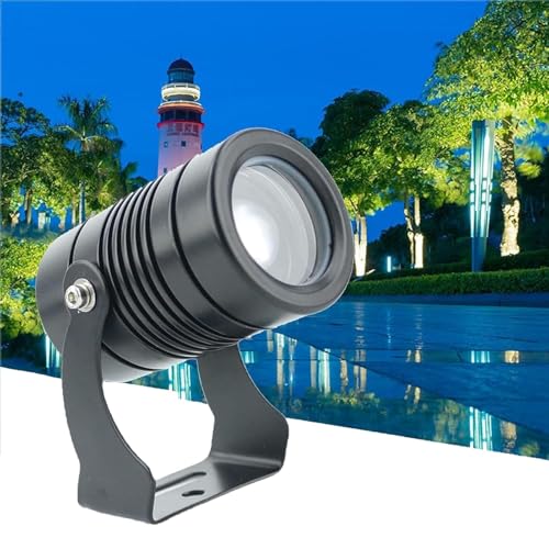 Rotation Spotlight - LED Beam Spotlight, IP67 Waterproof Narrow Beam Spot Light, Remote Illumination Spotlights for Outdoor Building Lighting, Outdoor Building Exterior Wall Projector Lights(Green,10w