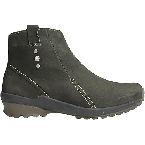 Wolky Women's Zion Water Resistant Ankle Boots and Booties, Cactus Nepal Oiled Leather, 8-8.5