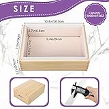 Honeydak Large Soap Molds 74 oz Rectangle Silicone Liner for 9 Bar Mold with Wooden Box and Lid Soap Making Molds for DIY Handmade Soap Making Tools Supplies