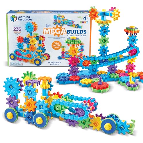 Learning Resources Gears! Gears! Gears! Mega Builds - Building Toys, STEM Activities, Fine Motor Skills, Toddler Explorer Kit, Kindergarten Science and Construction, Boys and Girls Gifts