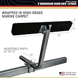 CE Smith - 27660 2-Foot Bunk Board Guide-On - Adjustable Boat Trailer with High-Grade Marine Carpet Fabric - Black 2'