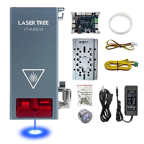 LASER TREE Laser Engraver Module, 20000mW(20W) Optical Power, Laser Engraver Cutter Module with Air Assist, High Accuracy Quad-Compression Spot Laser Head, Engraving 340+ Colors On Metal Steel