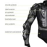 Adult Motorcycle Protective Jacket and Knee Pads, Motorcycle Accessories, Back Spine Chest Protector, Full Body Chest Armor for Motocross Dirt Bike Gear(L)