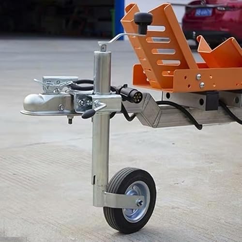 QICBYING Trailer Jack Wheel - Boat Trailer Jack with Wheel, Jockey Wheel Trailer Front Wheel, with Holder Clamp 150kg 48mm Mount, Heavy-Duty Bolt-On Swivel Jack, for Trailer Caravan