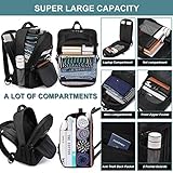 Extra Large Backpack for Men 50L,Water Resistant 17.3 inch Travel Laptop Backpack with USB Charging Port,TSA Friendly Big Business Anti Theft Computer Bag Work College School Bookbags Gifts,Black