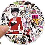 50pcs Japanese Anime Nana Stickers Waterproof Vinyl Kawaii Stickers for Kids Teens Adult Skateboard Computer Laptop Guitar (Nana Anime)