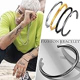 VNOX Viking Bracelet for Men | Mens Stainless Steel Cuff Bracelet for Men Women | Mobius Twist Nordic 24 Alphabet Runes Valknut Bangle | Viking Jewelry Gifts for Men Women