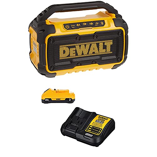 DEWALT 20V MAX Bluetooth Speaker with Battery Pack and Charger