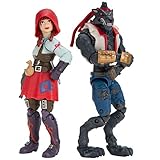 FORTNITE Turbo Builder Set, 2 Figure Pack - 4 Inch Fable and Dire Collectible Action Figures - Plus 82 Building Materials, 2 Weapons, 3 Harvesting Tools - Collect Them All