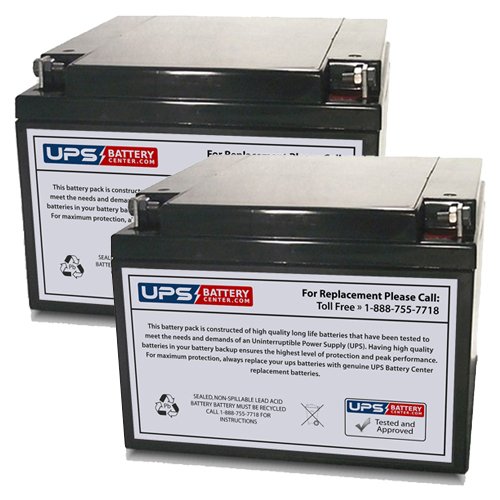 (2) 12V 26Ah NB - UPSBatteryCenter Replacement Battery Set for Shoprider Mobility Streamer Sport (888WA)