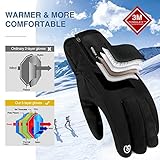 krosa -10℉ Winter Gloves Men Women, 10 Touchscreen Fingers Snow Ski Gloves, Waterproof Cold Weather Gloves