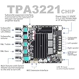 ZK-ST21 TPA3221 Bluetooth Power Amplifier Board with Subwoofer 2.1 Channel 100W×2+200W, 12V-30V Audio Power Amplifier Module with Treble and Bass Control