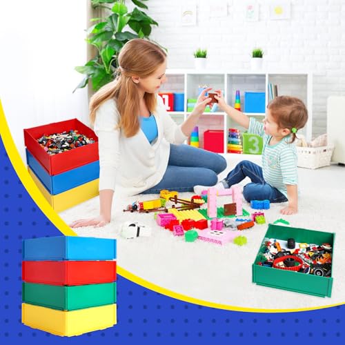 Toy Blocks Sorter Sifter Box, Sorting Box, Sorting Tray, Lasts for 10 Years, Particle Separator Tool, Organizer, Cute Brick Storage Container for Lego, Accessories, Gift for Lego Lovers