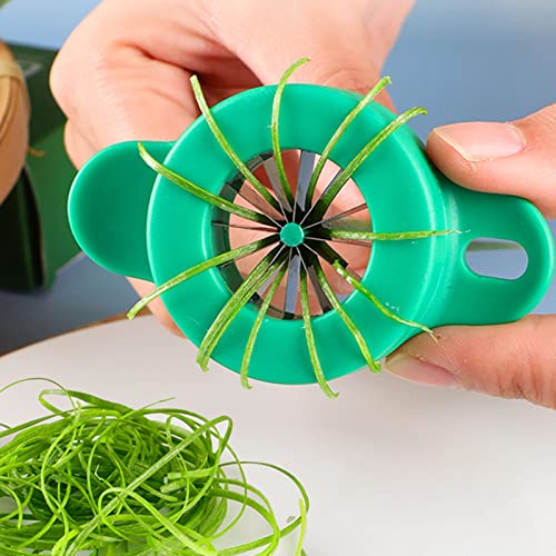 HENWAFX Kitchen green onion shredder,Green Onion cutter ，12 Blade Design，green onion slicer tool（2Pcs)