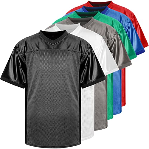 Phoneutrix Blank Football Jersey, Sports T-Shirt Hip Hop Jersey for Party (Mediun, Black)
